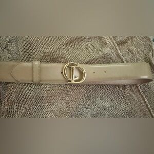 Dior Gold-Tone Logo Belt